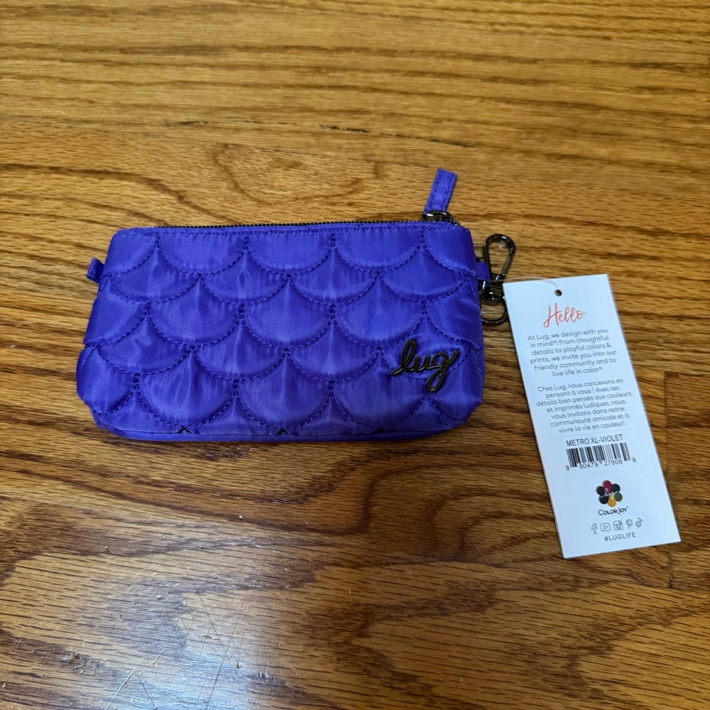 NWT Lug Metro XL Card Case / Pouch - Violet
